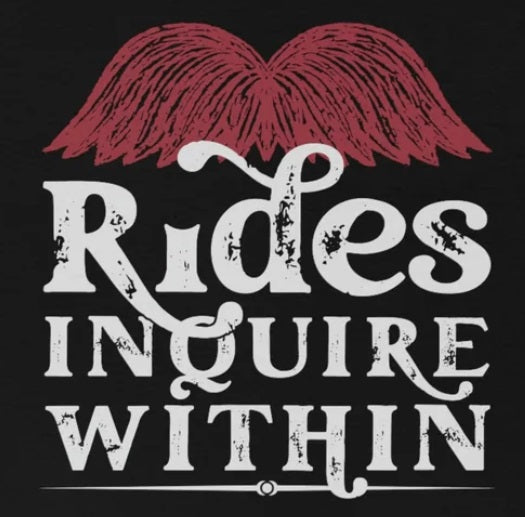 Mustache Rides - Funny Shirt