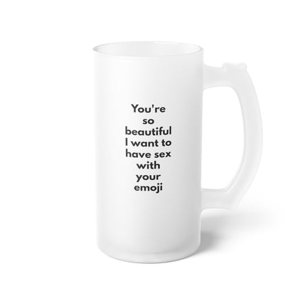 I Want to Have Sex With Your Emoji - Funny Beer Mug