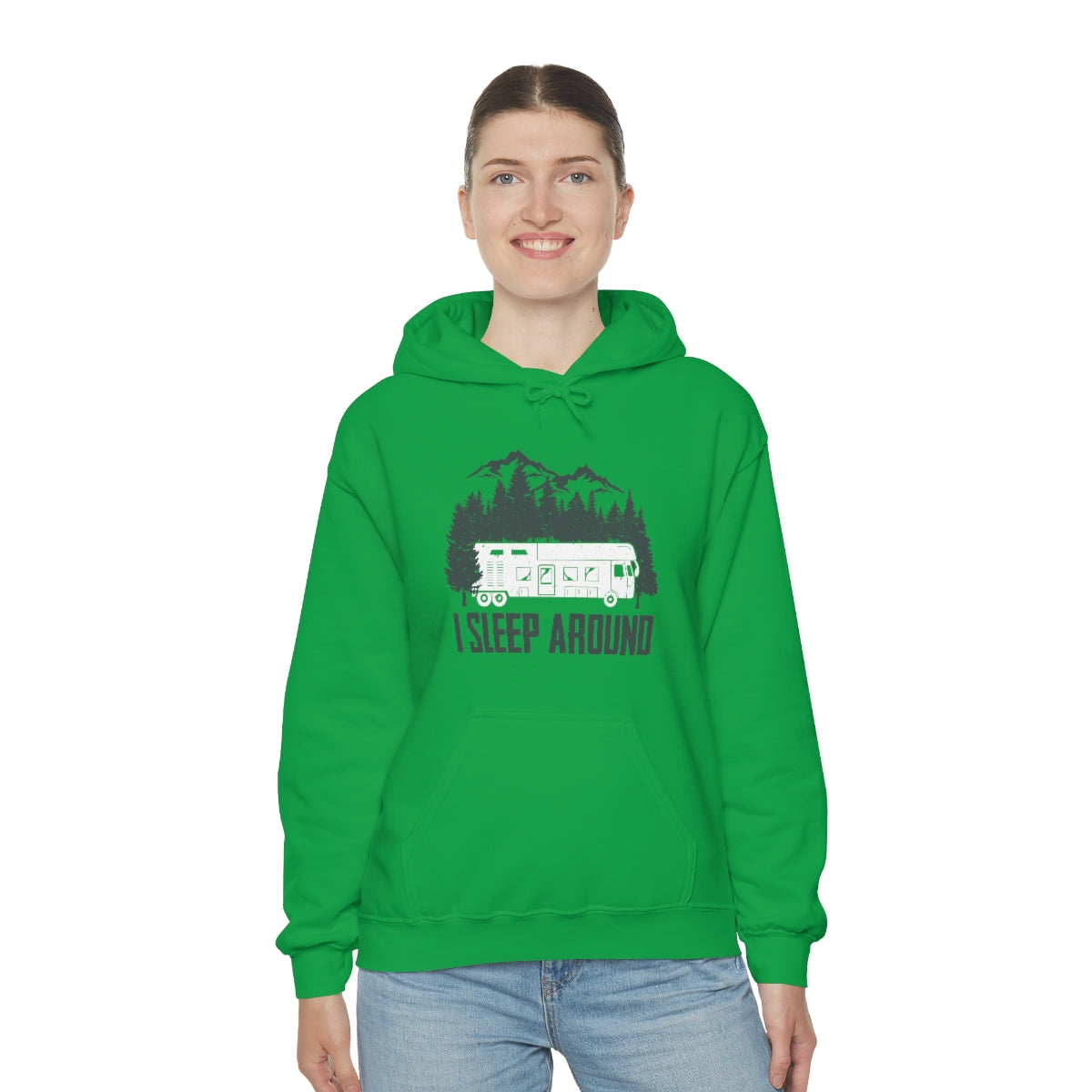 I Sleep Around - Funny Outdoors Hoodie