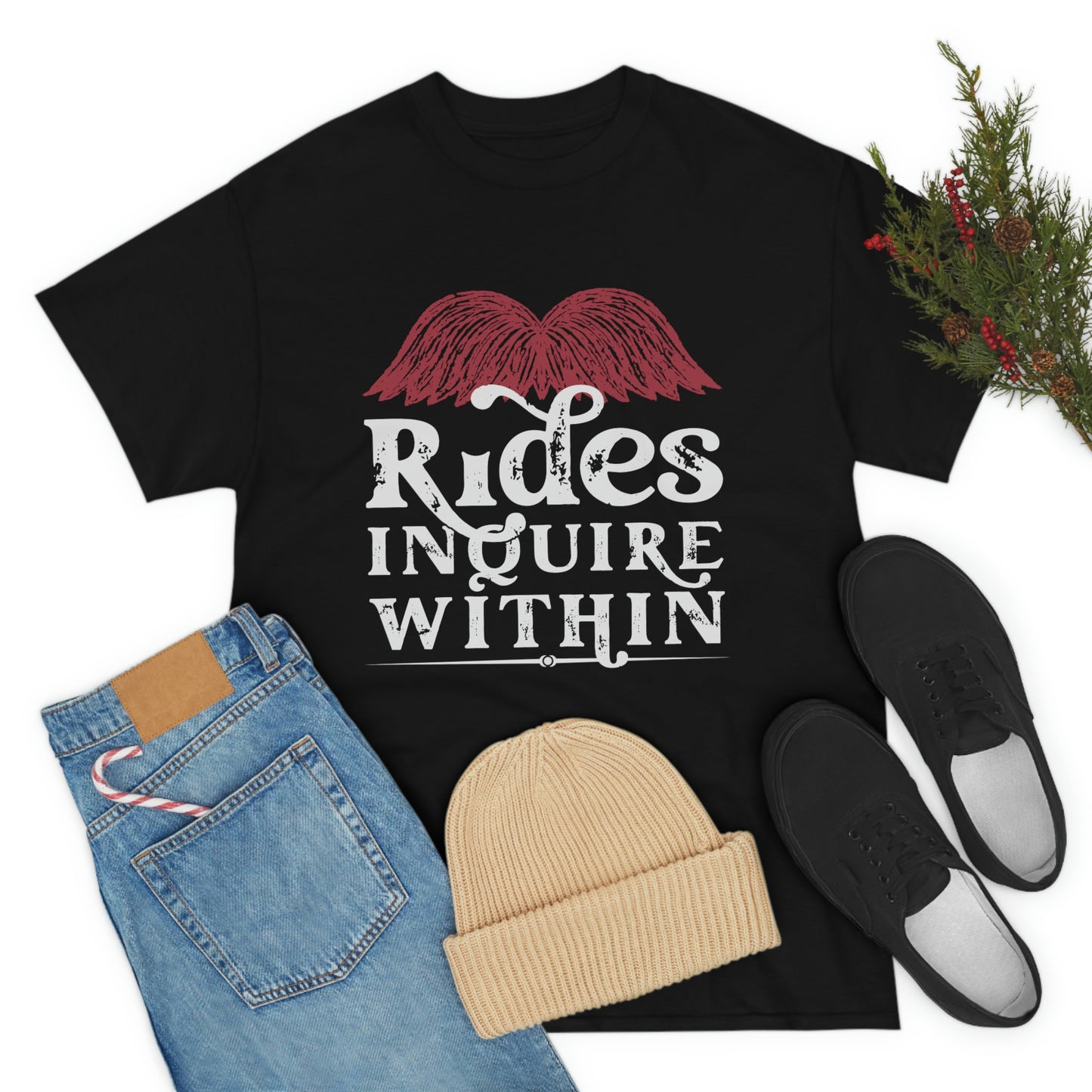 Mustache Rides - Funny Shirt