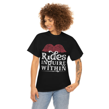 Mustache Rides - Funny Shirt